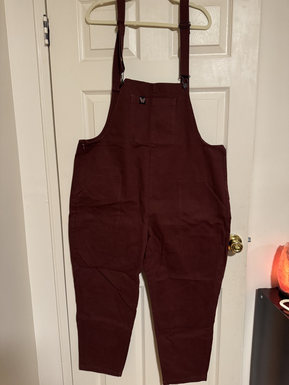2 PAIRS - Girrlscout Overalls (black and maroon)